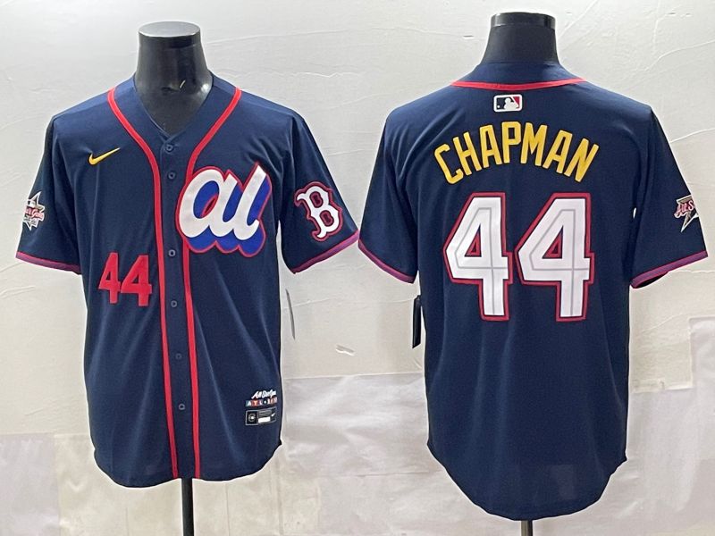 Men 2025 Boston Red Sox #44 Chapman Drak Blue All star Nike MLB Jersey style 03